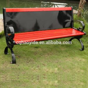 China Waterproof 150cm Solid Wood And Metal Park Bench wholesale