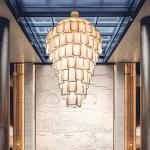 Modern Villa Living Room Staircase Large Chandelier Hotel Lobby Luxury Pendant