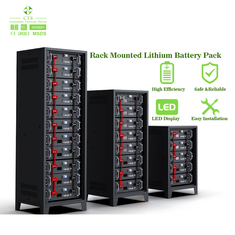 CTS Home Solar Energy Storage System 48V 280Ah Lithium Battery Pack 51.2V 100Ah 200Ah Rack Mount Battery