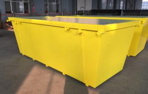 China OEM Yellow Metal Skip Bin 10M3 Construction Waste Bins Customized on sale