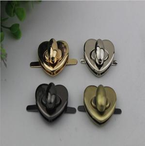 China New fashion zinc alloy gold color metal bag hardware twist lock with nickel free wholesale
