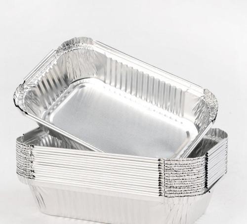 Fastfood Aluminium Cooking Pans , Disposable Foil Pans With Lids Custom