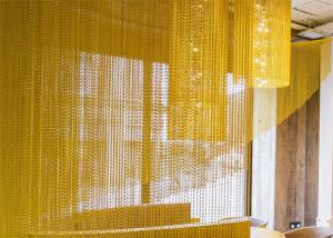 China Ceiling Decoration Aluminum Chain Link Curtains Golden Color wholesale