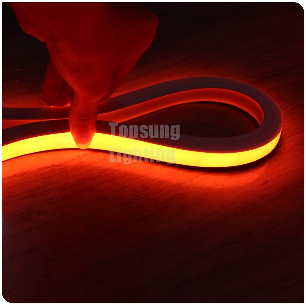 AC110v orange square flexible led neon strip rope light 16x16mm for shop decoration IP68