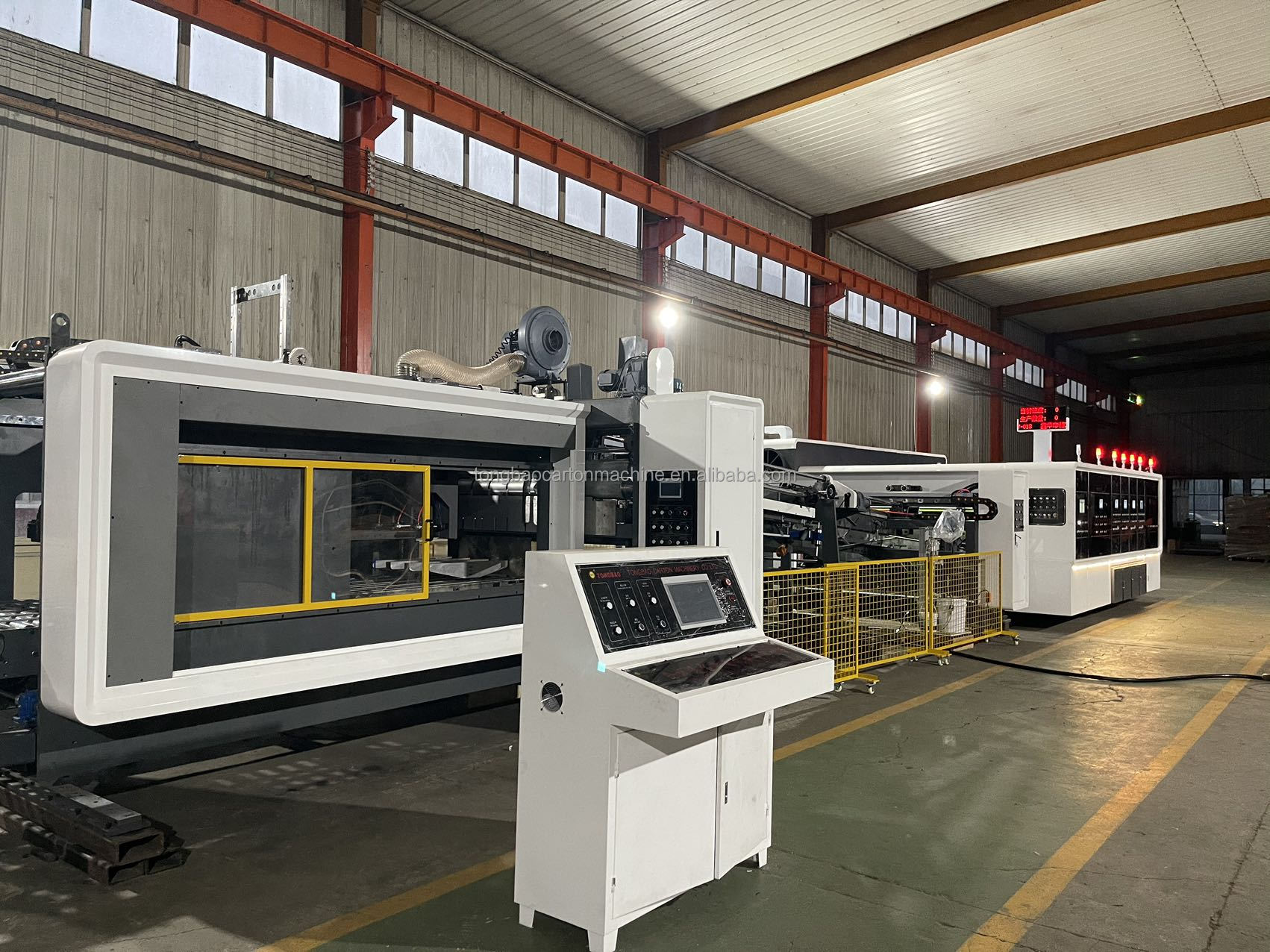 4 Colors Slotting Die-Cutting Folder Gluing Strapping Box Making Line Machine 7.2mm