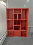 Red Anti Virus Corrugated Plastic Display Leiser Cardboard Wall Shelves