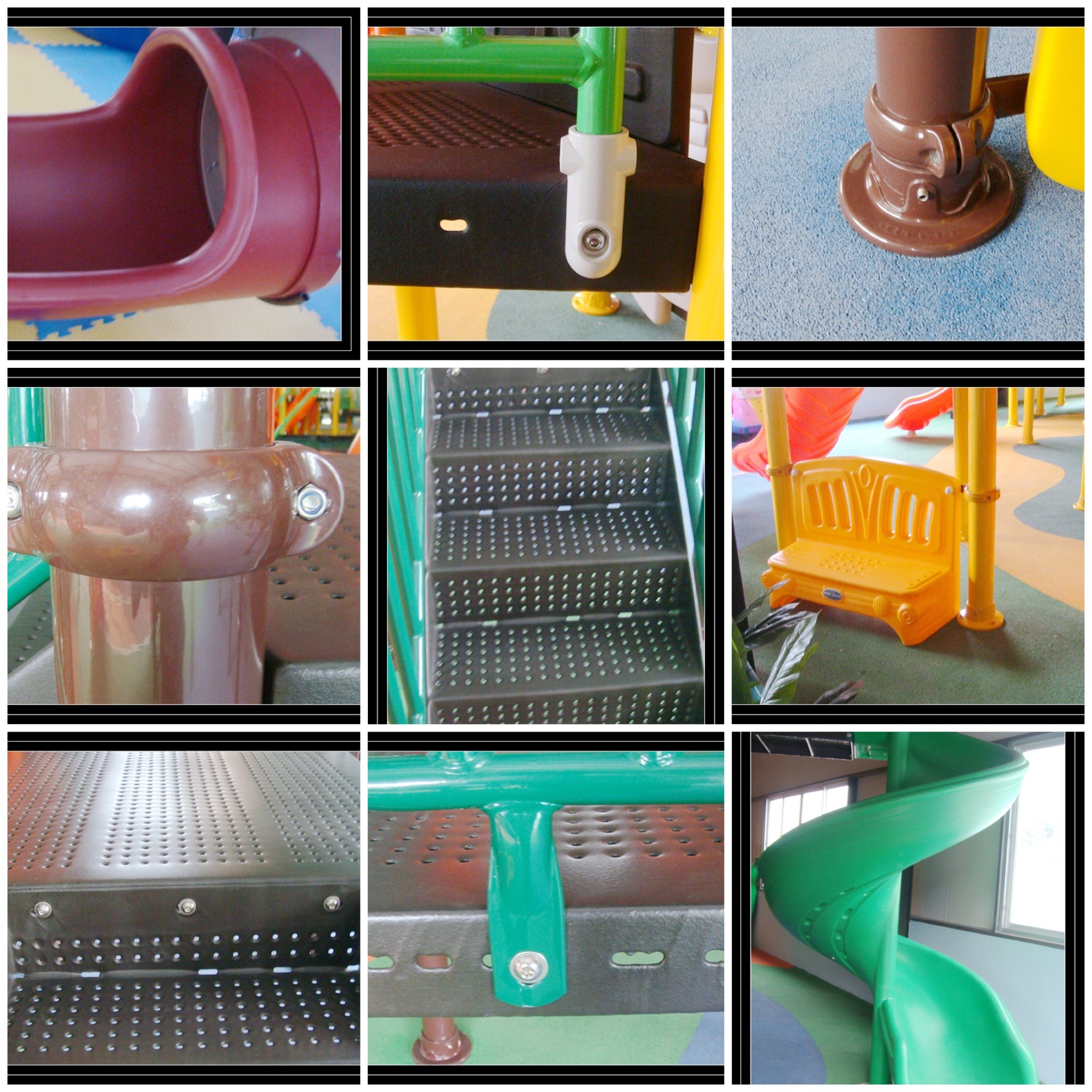 Kindergarten Pre-school Large Outdoor Playground Plant Theme Children Plastic Slides Playground Equipment