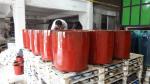 Red 50x50cm Round Ceramic Flower Pots Large Outdoor