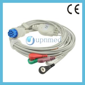 China Datex 10pin one piece 5-lead ECG Cable with leadwires wholesale