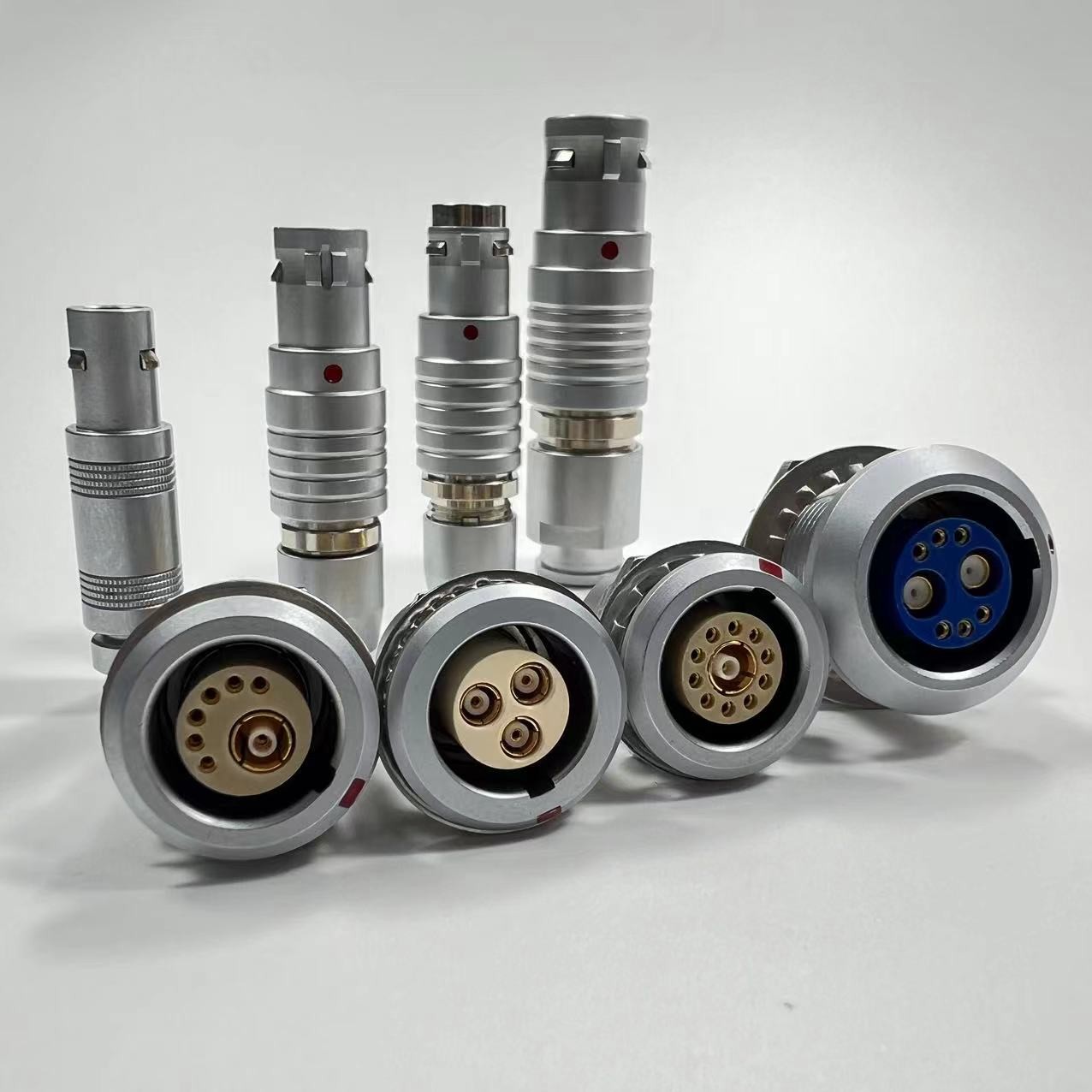 Fischer ODU LEMO Push Pull Circular Connector Metal EMC Shielding Coaxial 9 Pin