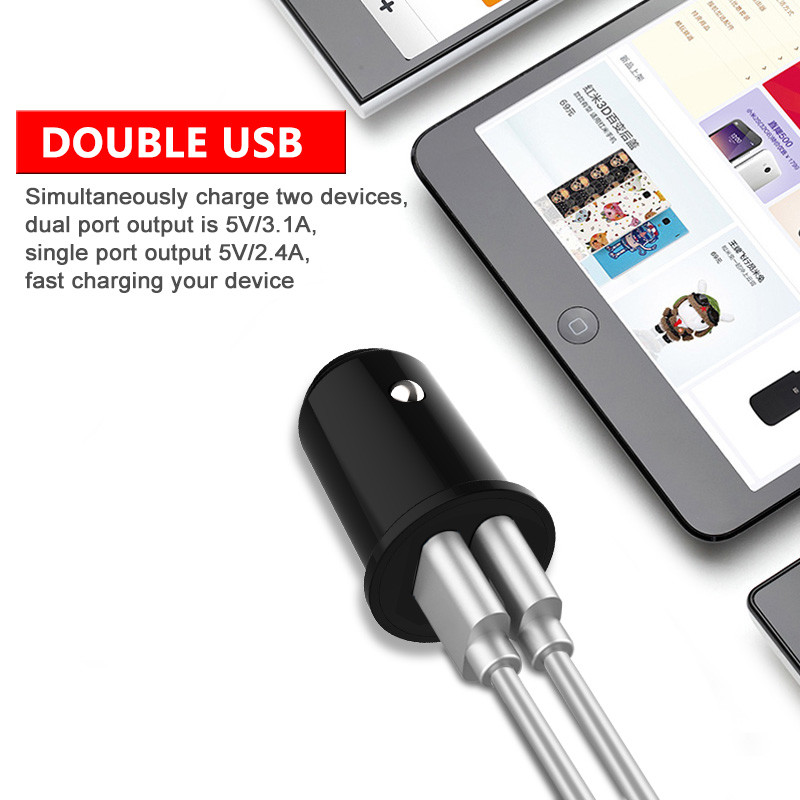 4.8A Dual USB CAR CHARGER Universal Compatible USB CAR CHARGER for all electronics cheap price