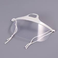 Transparent Plastic Sanitary Surgical Clear Face Mask , Disposable Medical Face Masks