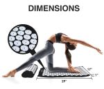 Relieve Sciatic 66*24cm Massage Acupressure Yoga Mat Black Acupressure Pad