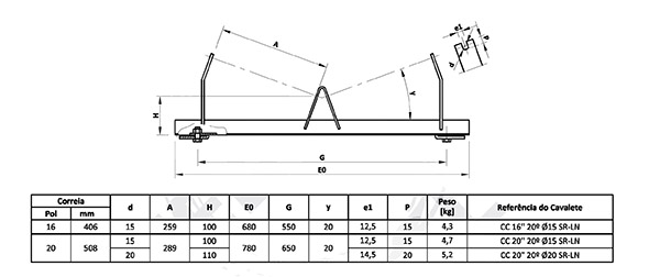 680mm 780mm Trough Roller Bracket