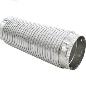 China Stretchable 10'' Semi Rigid Aluminum Duct With Collars Heat Resistant wholesale