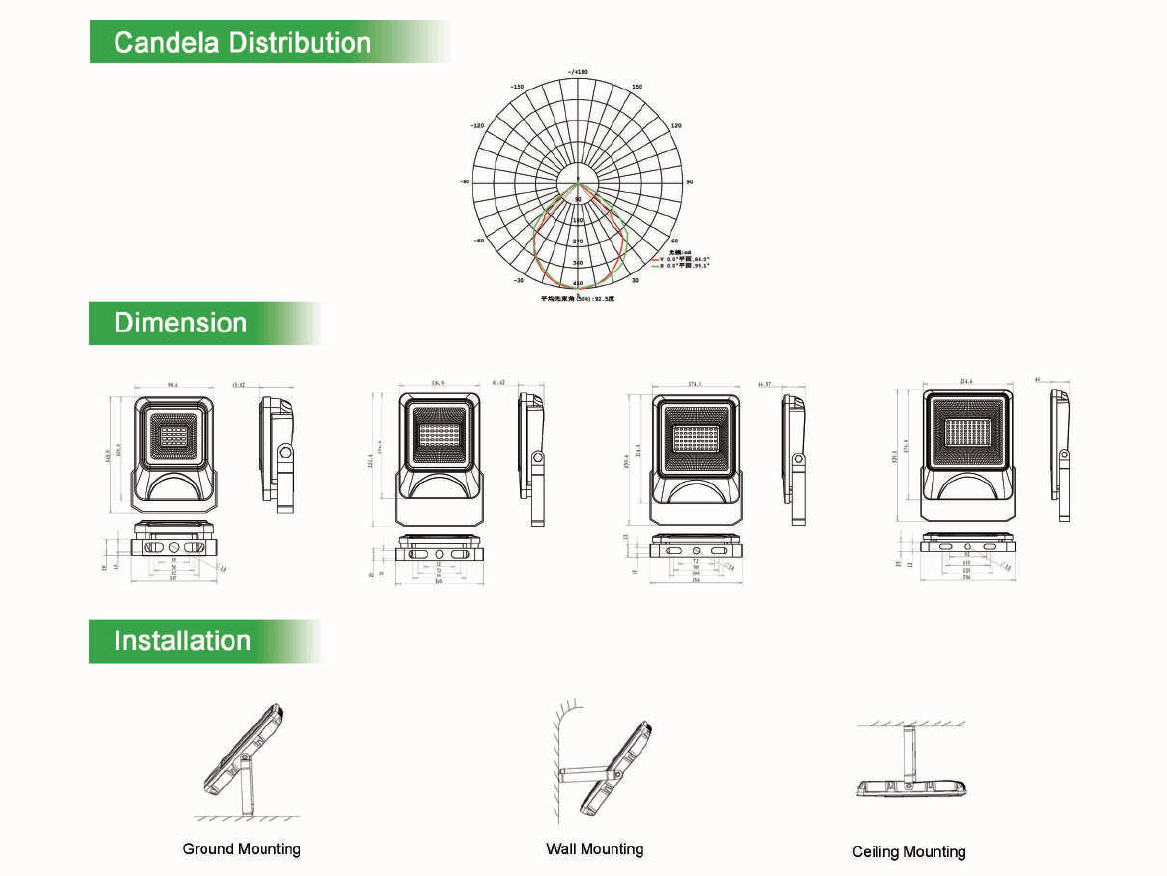CESP CE ROHS CA FC EMC IP66 listed 20W flood light Professional manufacturer