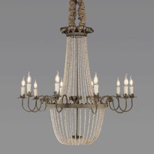 China Large wood bead chandelier pendant lights indoor home lighting (WH-CI-06) wholesale