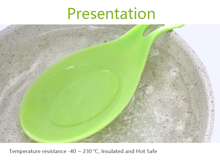 Orange Silicone Spoon Rest Utensil Holder Sustainable Rubber Spoon Rest