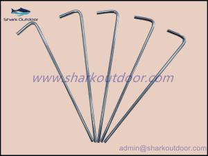 China 7&quot; Zinc plated steel round wire tent pegs wholesale