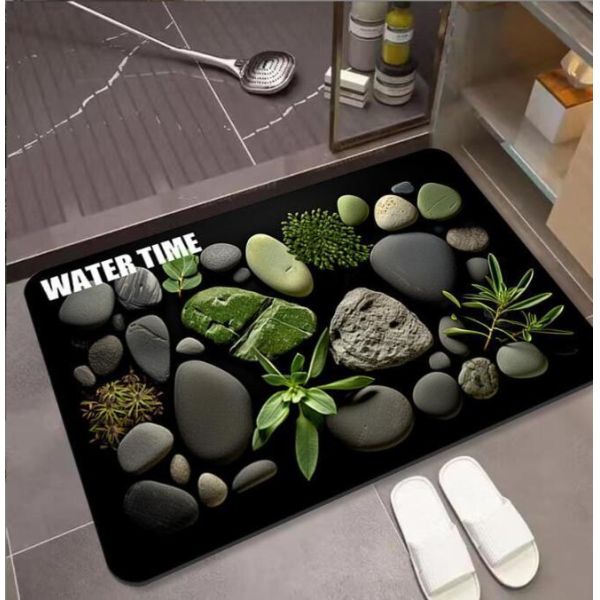 Expansion Air Stone Bathroom Floor Mat Cartoon Pebble Diatom Mud Floor Mat Kitchen Oil Absorbent