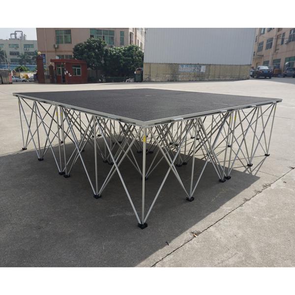 Waterproof Plywood Board Aluminum Riser 18mm Mobile Folding Stage 4ftx4ft For