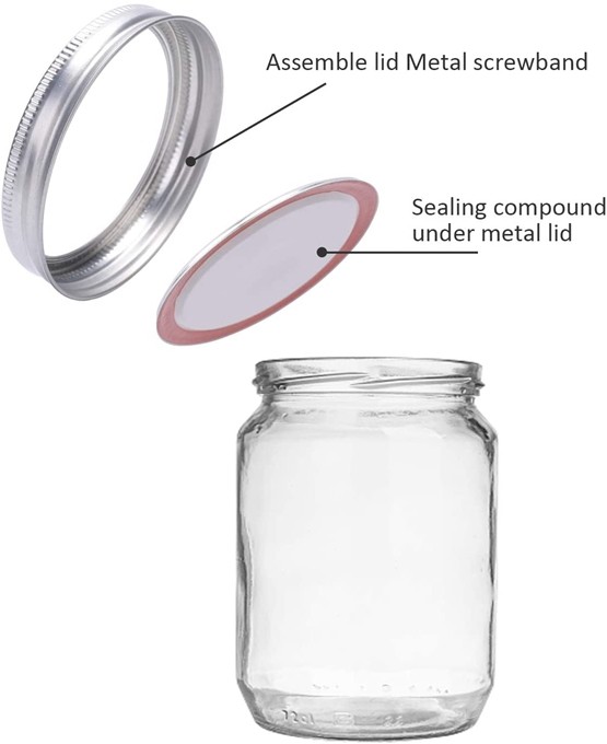 Dia 3.38in Reusable Mason Glass Mason Jar Lids Aluminum Cylinder Containers 86mm