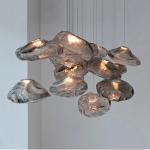 Design Smoky Grey Glass Pendant Light Art Restaurant Living Room 73 Random