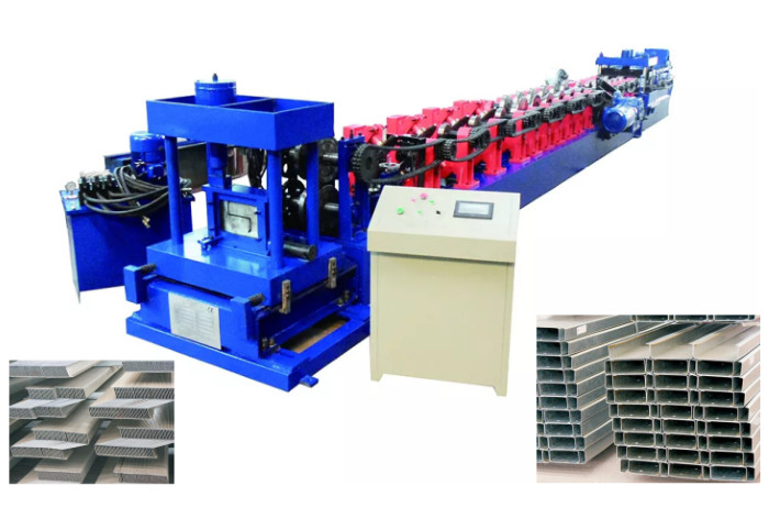 Interchangeable C Z Purlin Corrugated Sheet Roll Forming Machine / Steel Pipe Making Machine