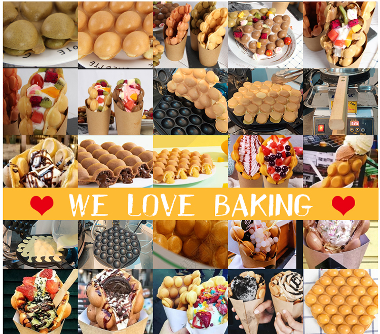 Stainless Steel Commercial Cake Belgian Waffle Making Machine for and Easy Operation