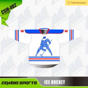 China Long Sleeve Team Ice Hockey Jersey Uniform Chest Width 65-87.5cm wholesale