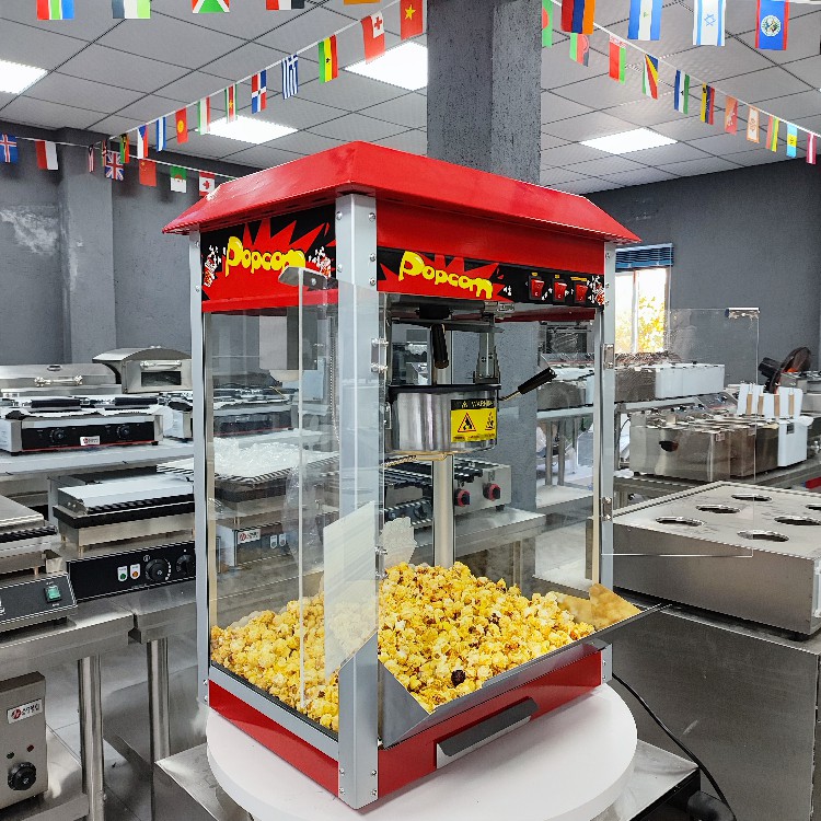 1400 Electric Snack Machine Non-stick Pot Popcorn Making Machine with Transparent Glass