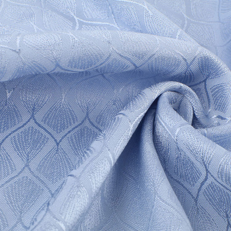 excellent drape breathable feather Jacquard Viscose Rayon Satin Fabric