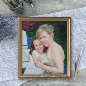 China Realistic Woman Custom Oil Painting Portraits From Photo Interiors Decoration 5cm wholesale