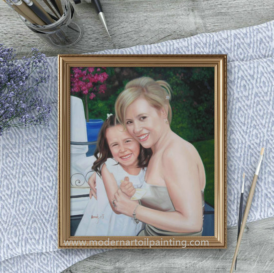 Realistic Woman Custom Oil Painting Portraits From Photo Interiors Decoration