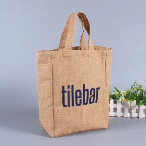 China Shopping Burlap Eco Friendly Reusable Jute Tote Bags wholesale