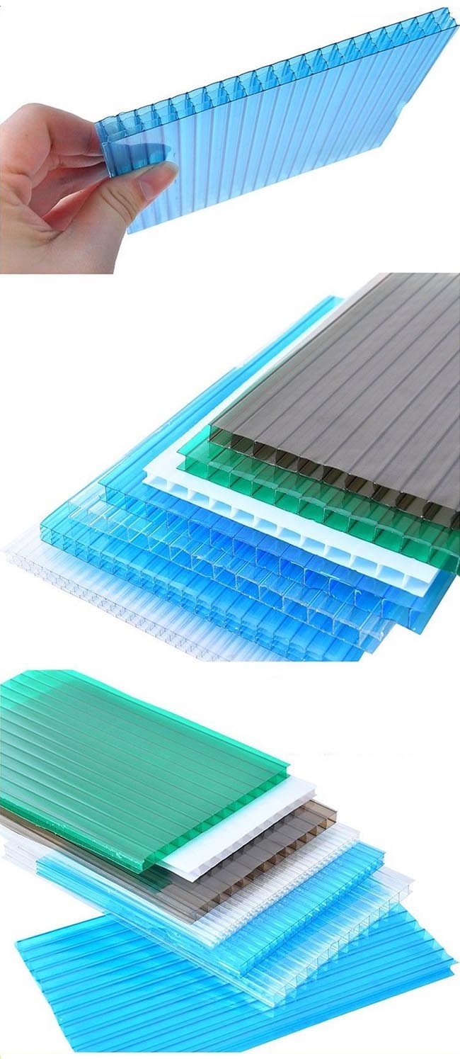 SGS Greenhouse 8mm Clear Polycarbonate Twinwall Roofing Sheet