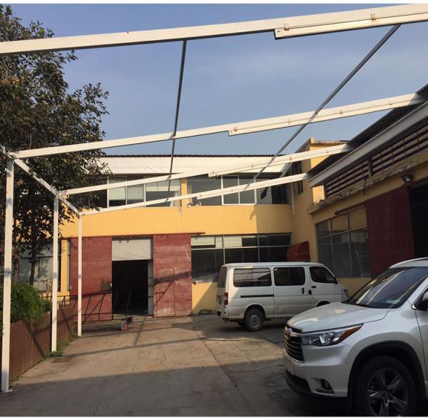 Retractable Outdoor Pergola Awning Kits Aluminum PVC Sail Pergola Automatic Roof