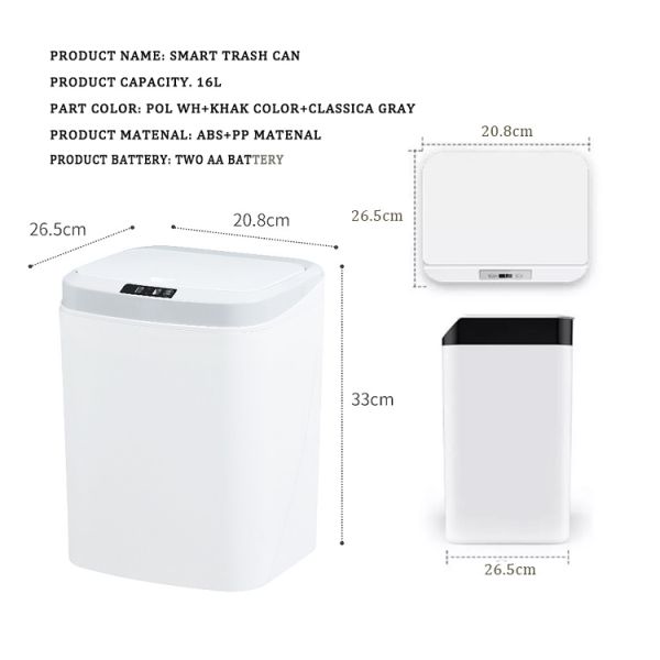 Fire Embedded Smart Trash Can Stainless Steel Smart Garbage Bin