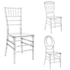 China Transparent Resin Phoenix Chair Clear Plastic Hotel Acrylic Wedding Chair wholesale