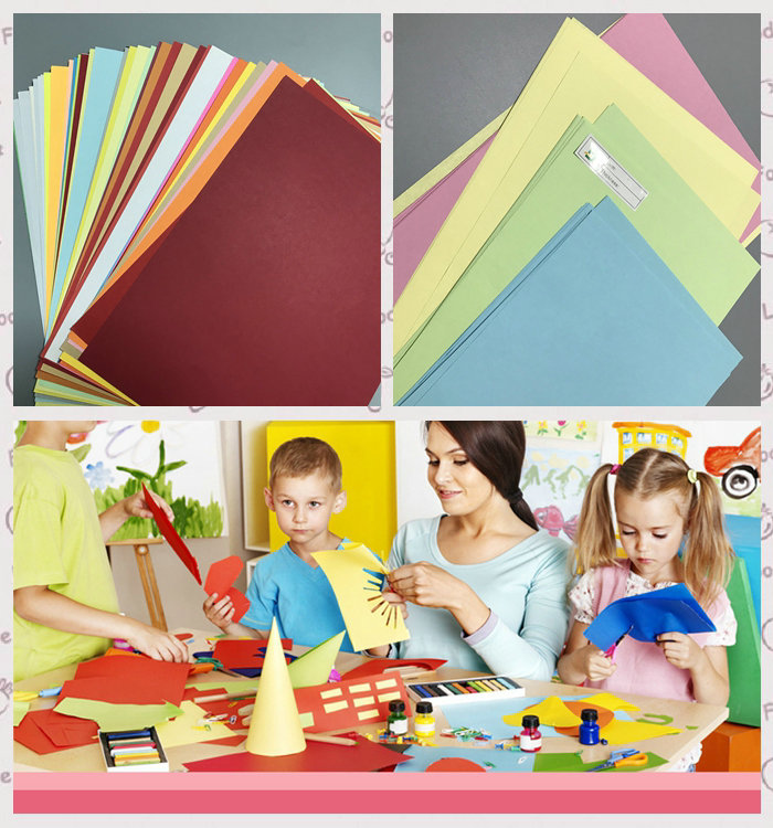 70gsm 180gsm Blank Assorted Colorful Crafts Paper Board Reams For Handicraft Work
