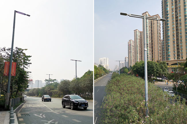 Square Light Pole Foundation Hot Rolled Steel Q235 7m-15m Height With Split Lamp Arm