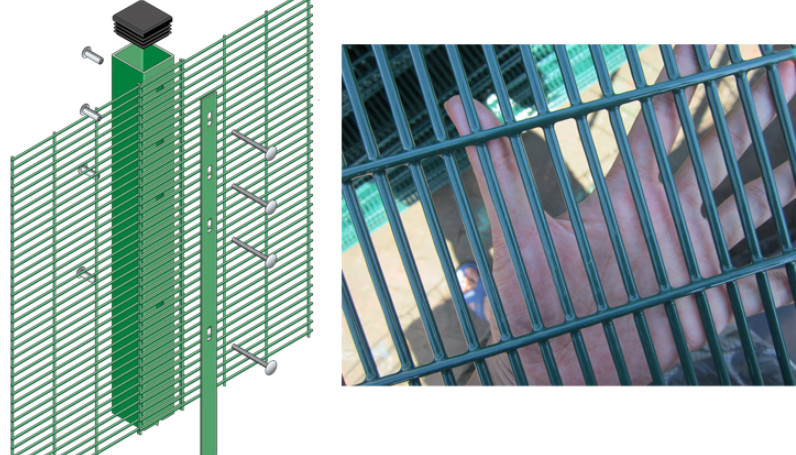 Clear Vu 358 Welded Mesh Security Fence Powder Coated Garden With Spike 2 X 2.5m