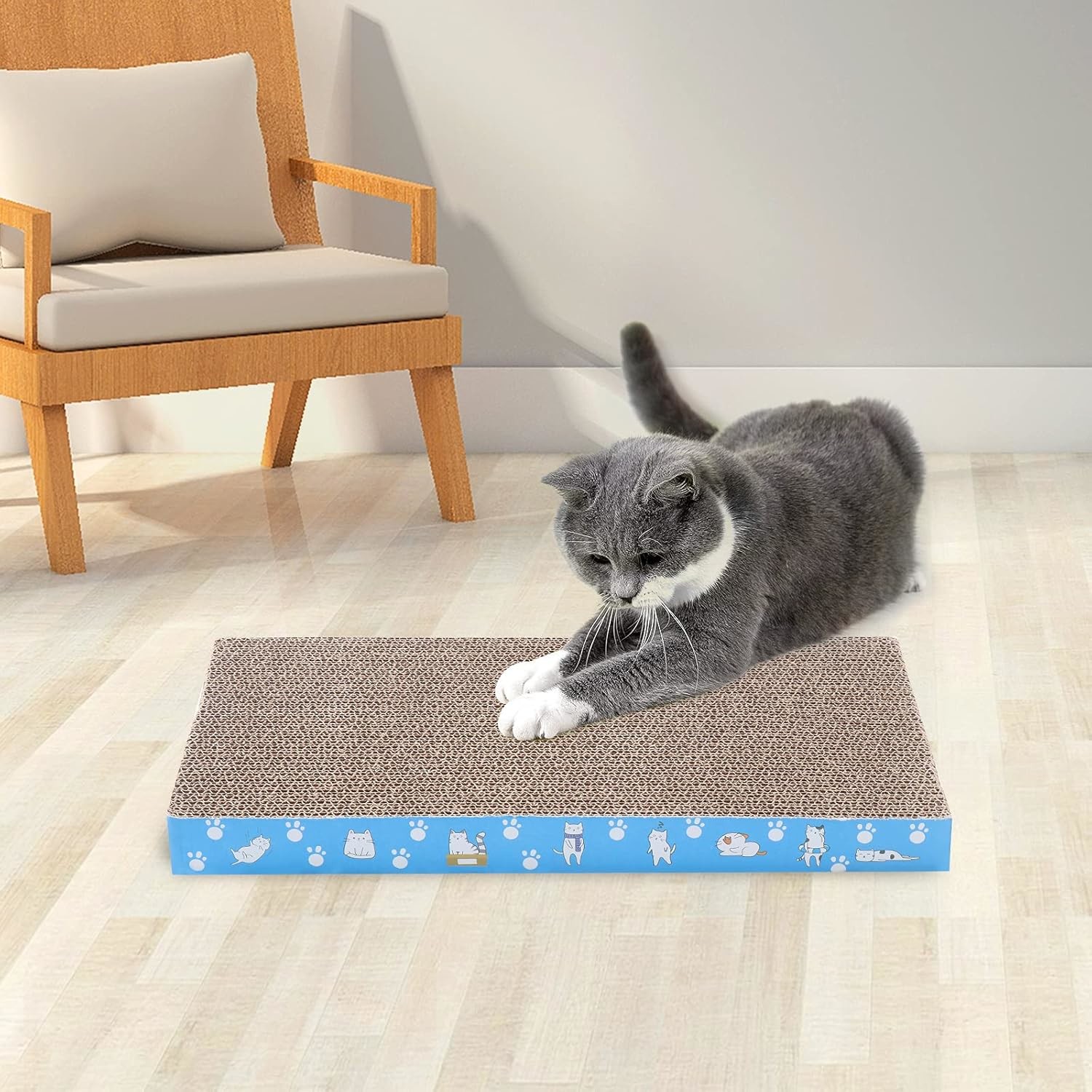 OEM Cat Scratching Boards Reversible Cat Scratcher Box Corrugated Cardboard Scratcher