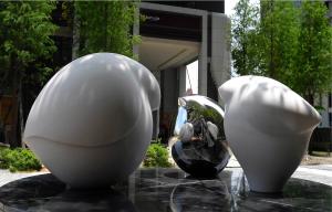 China Decorative Modern Outdoor Sculpture Stainless Steel Polishing For Art Collection wholesale