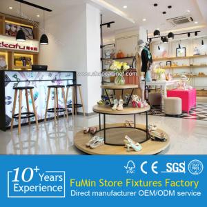 China Wood and Glass Clothes Display Stand Wall Shelf wholesale