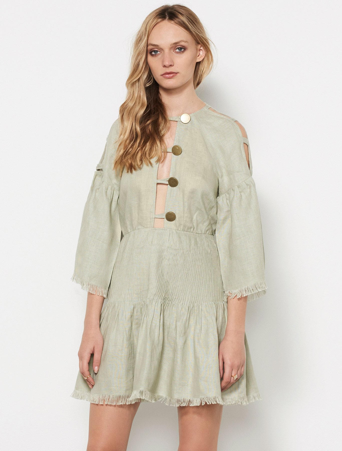 2018 Summer Clothes Women Ladies Pure Linen Fabric Dress Mini Summer