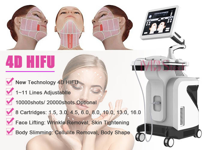 20000 Shots 11 Lines 8 Cartridges 4D Hifu Face Lift Machine