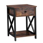 Nightstand with Drawer, Wholesale Bedside Table, Industrial Style Nightstand,