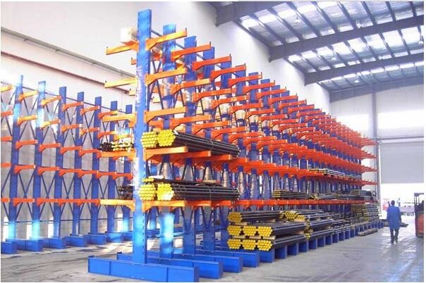 Loading Structure Cantilever Steel Storage Racks Double Faces Style Storage