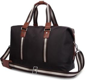 China Personalized Luxury Travel Duffel Bags for Men with Leather Handles wholesale